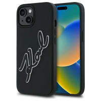 Karl Lagerfeld 3D Rubber Signature iPhone 15 Case - Black