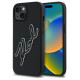 Karl Lagerfeld 3D Rubber Signature iPhone 15 Case - Black