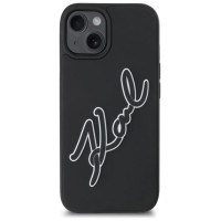 Karl Lagerfeld 3D Rubber Signature iPhone 15 Case - Black
