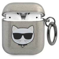 Karl Lagerfeld KLA2UCHGK AirPods 1/2 cover black/black Glitter Choupette