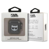 Karl Lagerfeld KLA2UCHGK AirPods 1/2 cover black/black Glitter Choupette