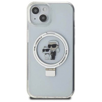Karl Lagerfeld KLHMP15SHMRSKCH iPhone 15 / 14 / 13 6.1" white/white hardcase Ring Stand Karl&Choupette MagSafe