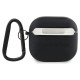 Mercedes MEA4CSLBK AirPods 4 cover black/black Leather Metal Logo