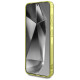 Guess 4G Background Gold Electroplated Peony Pattern MagSafe case for Samsung Galaxy S25 brown