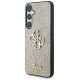 Guess Fixed Glitter Big 4G Metal Logo case for Samsung Galaxy S25 Plus gold