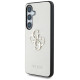 Guess Grained Big 4G Logo Small Classic Logo case for Samsung Galaxy S25 beige