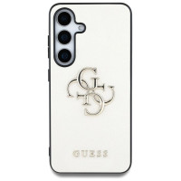 Guess Grained Big 4G Logo Small Classic Logo case for Samsung Galaxy S25 beige
