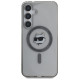 Karl Lagerfeld Button Choupette Head Printed Logo MagSafe Samsung Galaxy S25 case black