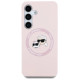 Karl Lagerfeld Silicone Double Heads And Circle MagSafe Samsung Galaxy S25 Case Pink