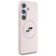 Karl Lagerfeld Silicone Double Heads And Circle MagSafe Samsung Galaxy S25 Case Pink