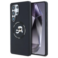 Karl Lagerfeld Silicone Double Heads And Circle MagSafe Samsung Galaxy S25 Ultra case black