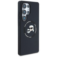 Karl Lagerfeld Silicone Double Heads And Circle MagSafe Samsung Galaxy S25 Ultra case black