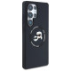 Karl Lagerfeld Silicone Double Heads And Circle MagSafe Samsung Galaxy S25 Ultra case black