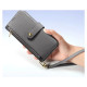 Dux Ducis Lawa Leather Case for Samsung Galaxy S25 with Detachable Magnetic Wallet - Gray