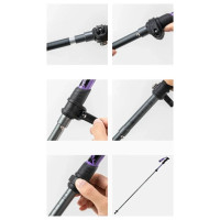 Qunature Nordic Walking Trekking Pole Aluminum 110 - 130 cm 1 pc. - Purple