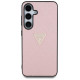 Guess Hot Stamp 4G Pattern Triangle Metal Logo Case for Samsung Galaxy S25 - Pink