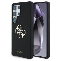Guess Silicone Big 4G Logo Bottom Script case for Samsung Galaxy S25 Ultra - black