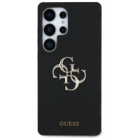 Guess Silicone Big 4G Logo Bottom Script case for Samsung Galaxy S25 Ultra - black