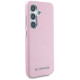 Karl Lagerfeld Saffiano Full Wrapped Elongated Metal Logo MagSafe Case for Samsung Galaxy S25+ - Pink