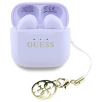 Guess TWS Guess Glossy Effect Printed Classic Logo & Charm Headphones - Lavender