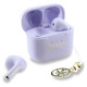 Guess TWS Guess Glossy Effect Printed Classic Logo & Charm Headphones - Lavender