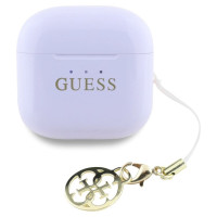 Guess TWS Guess Glossy Effect Printed Classic Logo & Charm Headphones - Lavender