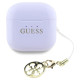 Guess TWS Guess Glossy Effect Printed Classic Logo & Charm Headphones - Lavender