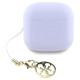 Guess TWS Guess Glossy Effect Printed Classic Logo & Charm Headphones - Lavender