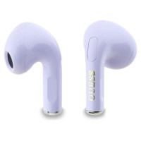 Guess TWS Guess Glossy Effect Printed Classic Logo & Charm Headphones - Lavender