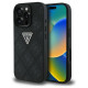 Guess Hot Stamp 4G Pattern Triangle Metal Logo case for iPhone 16 Pro - black