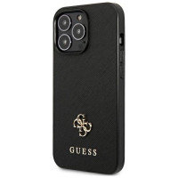Guess Saffiano 4G Small Metal Logo case for iPhone 13 Pro / 13 6.1" - black