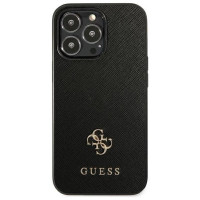 Guess Saffiano 4G Small Metal Logo case for iPhone 13 Pro / 13 6.1" - black