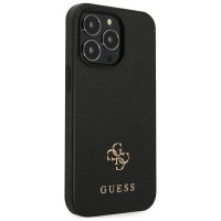 Guess Saffiano 4G Small Metal Logo case for iPhone 13 Pro / 13 6.1" - black
