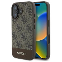 Guess 4G Bottom Stripe Case for iPhone 16 Plus 6.7" - Brown