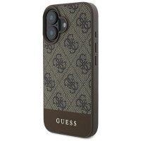 Guess 4G Bottom Stripe Case for iPhone 16 Plus 6.7" - Brown