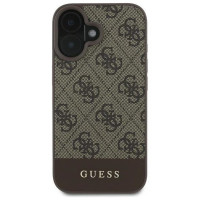Guess 4G Bottom Stripe Case for iPhone 16 Plus 6.7" - Brown