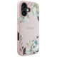 Guess Grained Printed Flower Pattern MagSafe iPhone 16 Case Pink