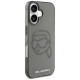Karl Lagerfeld IML Rhinestones Karl Head Case for iPhone 16 Black