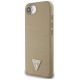 Guess Grained Triangle MagSafe case for iPhone 16e - brown