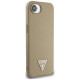 Guess Grained Triangle MagSafe case for iPhone 16e - brown
