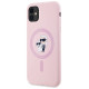 Karl Lagerfeld Silicone Karl&Choupette MagSafe iPhone 11 Case - Pink