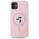 Karl Lagerfeld Silicone Karl&Choupette MagSafe iPhone 11 Case - Pink