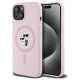 Karl Lagerfeld Silicone Karl&Choupette MagSafe iPhone 15 Case - Pink