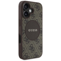 Guess 4G Circle Classic Logo MagSafe case for iPhone 16 - brown