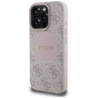 Guess 4G Circle Classic Logo MagSafe case for iPhone 16 Pro Max - pink