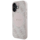 Guess 4G Circle Classic Logo MagSafe iPhone 16 Case - Pink