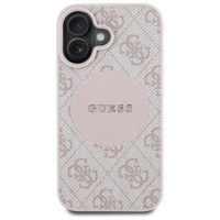 Guess 4G Circle Classic Logo MagSafe iPhone 16 Case - Pink