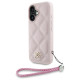 Karl Lagerfeld Quilted Initial Logo & Chain Strap iPhone 16 Case - Pink