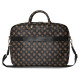 Guess 4G Peony Front Pocket Zipper Triangle Logo Laptop Bag 16" - Black