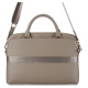 Guess Grained Zipper Pocket Triangle Logo 15" Laptop Bag - Brown